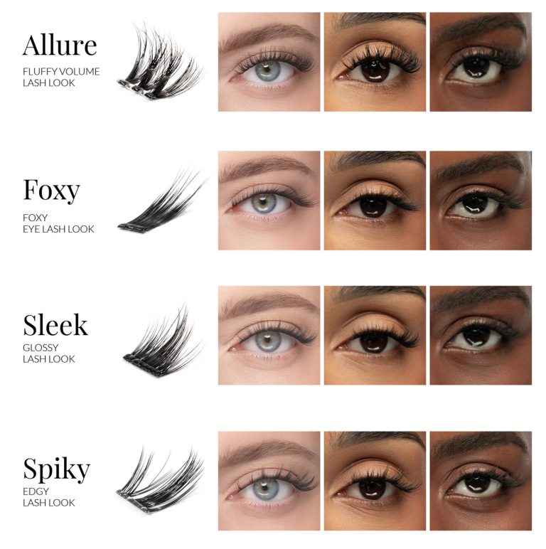 nanolash cluster lashes with transparent glue