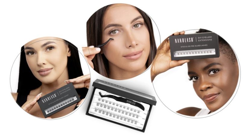 pre glued lashes clusters nanolash